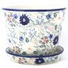 Janelle Imports Md Flower Pot W/Plate In Morning Breeze