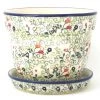Janelle Imports Md Flower Pot W/Plate In Early Spring