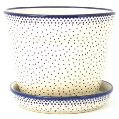 Janelle Imports Md Flower Pot W/Plate In Simple Elegance