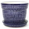 Janelle Imports Lg Flower Pot W/Plate In Blue Elegance