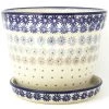 Janelle Imports Lg Flower Pot W/Plate In All Stars
