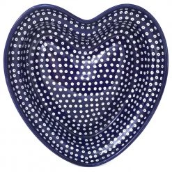 Janelle Imports Lg Hanging Heart Dish In Blue Elegance