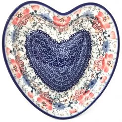 Janelle Imports Lg Hanging Heart Dish In Perennial Garden