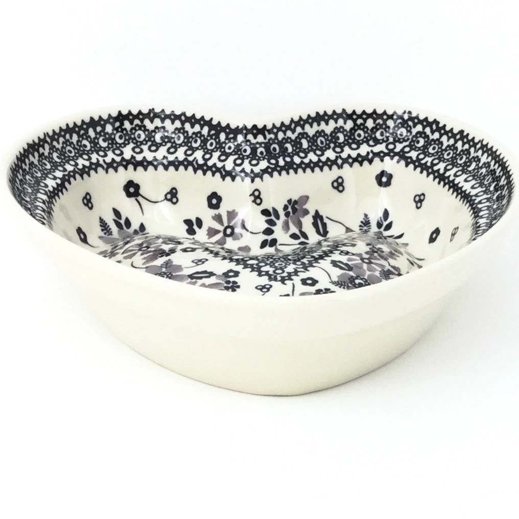 Janelle Imports Lg Hanging Heart Dish In Gray & Black 4 Janelle Imports Lg Hanging Heart Dish In Gray & Black