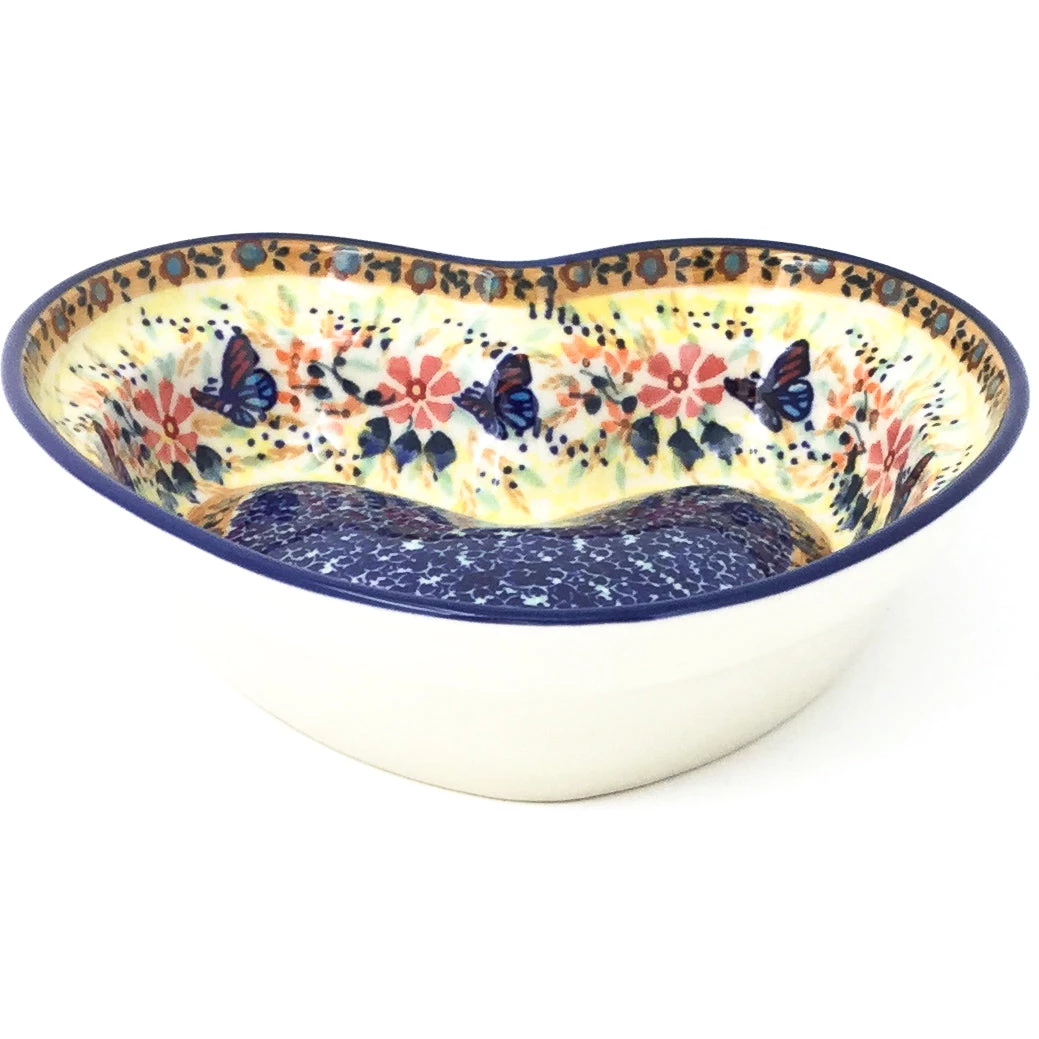 Janelle Imports Lg Hanging Heart Dish In Butterfly Meadow 4 Janelle Imports Lg Hanging Heart Dish In Butterfly Meadow