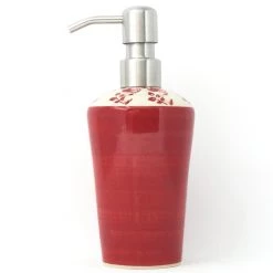 Janelle Imports Soap Dispenser In Red Rose