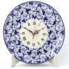 Janelle Imports Plate Wall Clock In Blue Butterfly