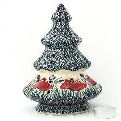 Janelle Imports Tree Tea Candle Holder In Polish Poppy