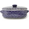 Janelle Imports Covered Oval Baker 4 Qt In White Polka-Dot