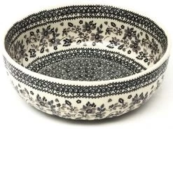 Janelle Imports Family Shallow Bowl In Gray & Black