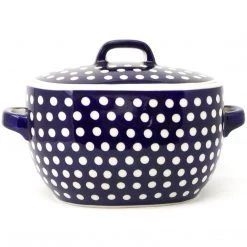 Janelle Imports Covered Keeper 3 Qt In White Polka-Dot