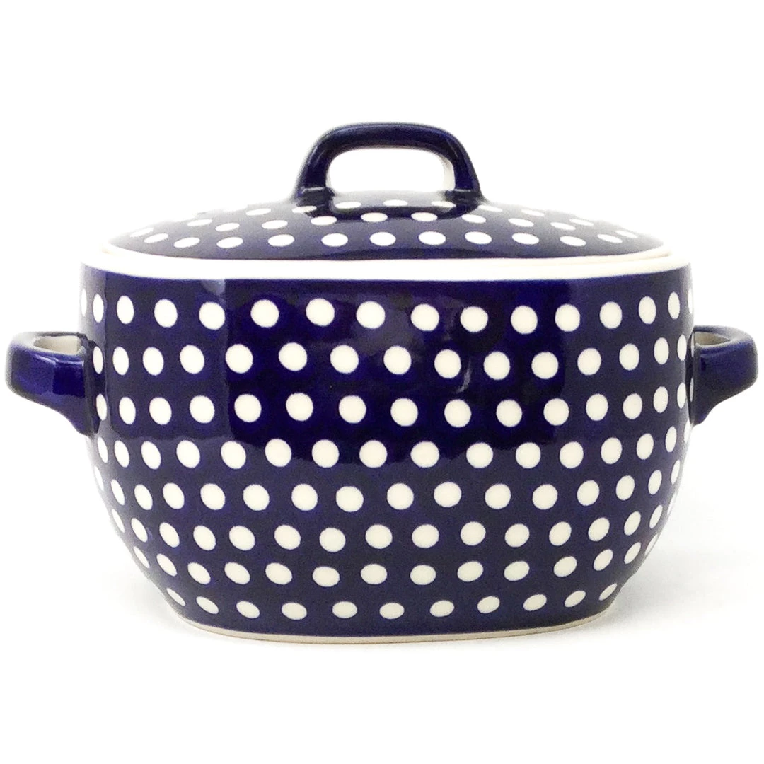 Janelle Imports Covered Keeper 3 Qt In White Polka-Dot 3 Janelle Imports Covered Keeper 3 Qt In White Polka-Dot
