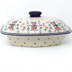 Janelle Imports Rect. Server W/Cover 2 Qt In Delicate Flowers