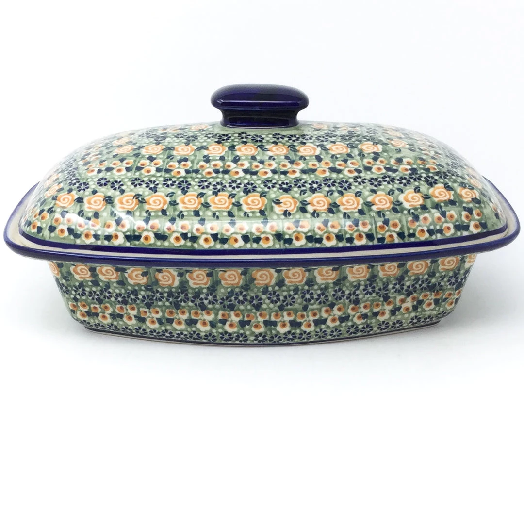 Janelle Imports Rect. Server W/Cover 2 Qt In Rose Garden 3 Janelle Imports Rect. Server W/Cover 2 Qt In Rose Garden