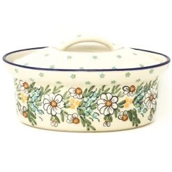 Janelle Imports Oval Server W/Cover 1 Qt In Spectacular Daisy