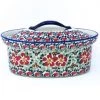 Janelle Imports Oval Server W/Cover 1 Qt In Red Poppies 2 Janelle Imports Oval Server W/Cover 1 Qt In Red Poppies