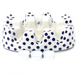 Janelle Imports Heater For Cov'd Rect. Baker 3 Qt In Blue Polka-Dot