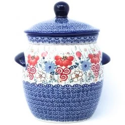 Janelle Imports Md Canister W/Handles In Perennial Garden