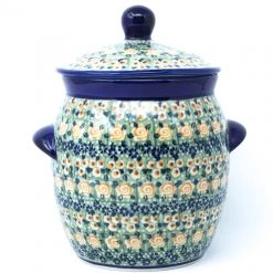 Janelle Imports Md Canister W/Handles In Rose Garden