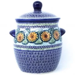 Janelle Imports Md Canister W/Handles In Sunflowers