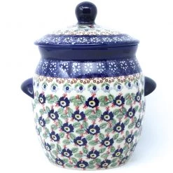 Janelle Imports Md Canister W/Handles In Forget-Me-Not