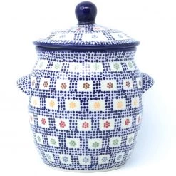 Janelle Imports Md Canister W/Handles In Modern Checkers