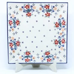Janelle Imports Square Platter In Delicate Flowers
