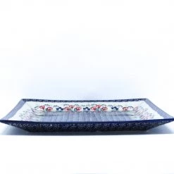 Janelle Imports Square Platter In Red Tulips