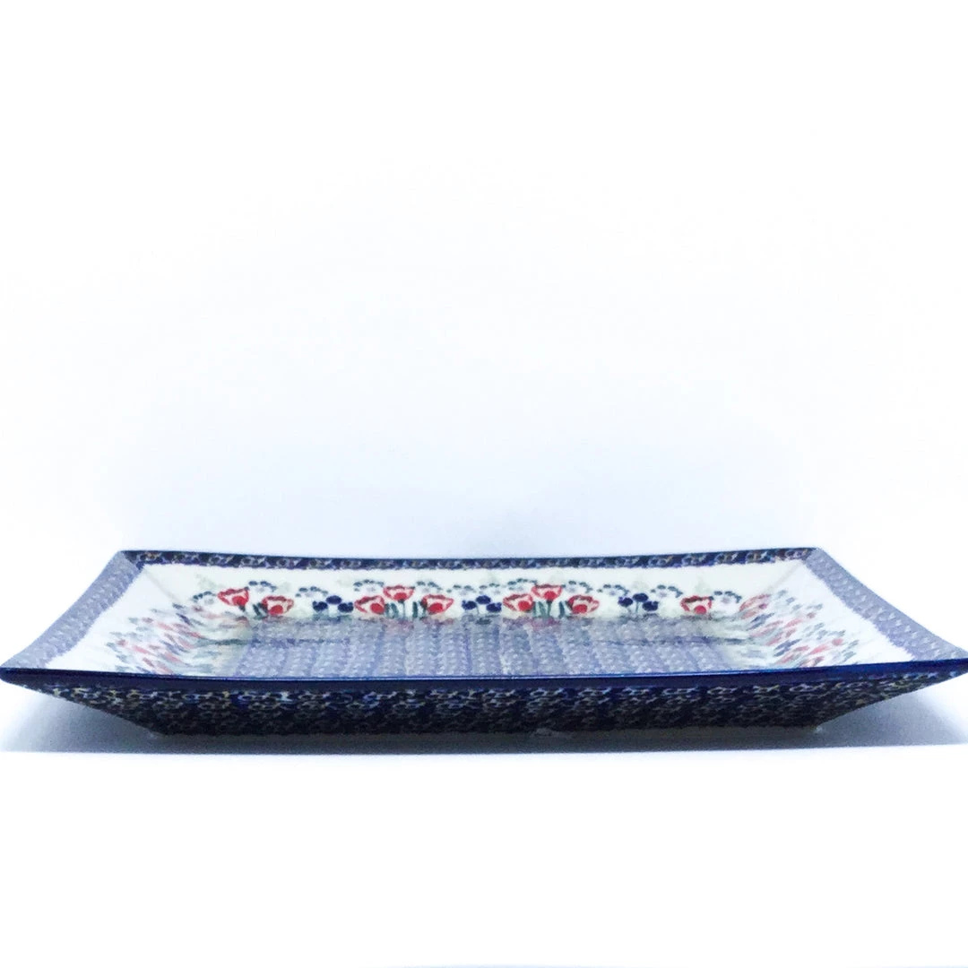 Janelle Imports Square Platter In Red Tulips 4 Janelle Imports Square Platter In Red Tulips