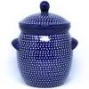 Janelle Imports Lg Canister W/Handles In Blue Elegance