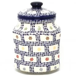 Janelle Imports Sm Airtight Canister In Modern Checkers