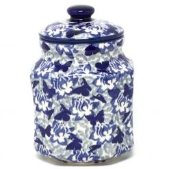 Janelle Imports Sm Airtight Canister In Blue Butterfly