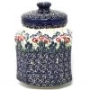 Janelle Imports Sm Airtight Canister In Red Tulips