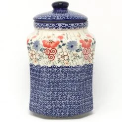 Janelle Imports Lg Airtight Canister In Perennial Garden