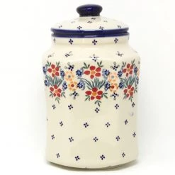 Janelle Imports Lg Airtight Canister In Delicate Flowers