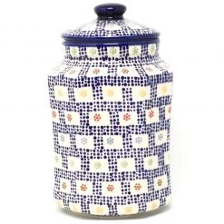 Janelle Imports Lg Airtight Canister In Modern Checkers