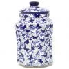 Janelle Imports Lg Airtight Canister In Blue Butterfly
