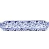 Janelle Imports Bread Server W/Handles In Blue Butterfly