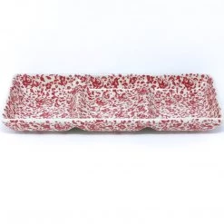 Janelle Imports Rectangular Divided Server In Antique Red