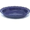 Janelle Imports Lg Deep Basia Server In Blue Elegance