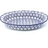 Janelle Imports Lg Deep Basia Server In Modern Checkers