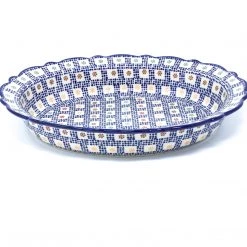 Janelle Imports Lg Deep Basia Server In Modern Checkers