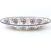 Janelle Imports Lg Modern Oval Server In Delicate Flowers