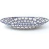 Janelle Imports Lg Modern Oval Server In Modern Checkers