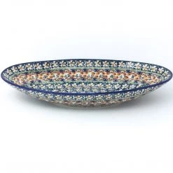 Janelle Imports Sm Modern Oval Server In White Daisy