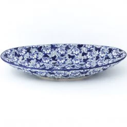 Janelle Imports Sm Modern Oval Server In Blue Butterfly