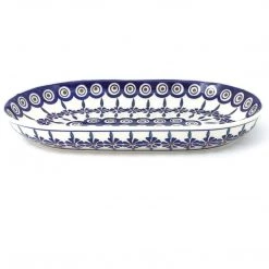 Janelle Imports Sm Oval Platter In Peacock