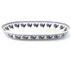 Janelle Imports Sm Oval Platter In Blue Roosters