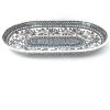 Janelle Imports Md Oval Platter In Gray & Black