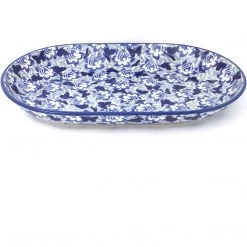 Janelle Imports Md Oval Platter In Blue Butterfly